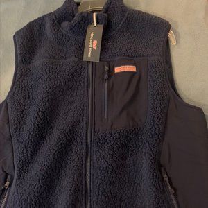 Mens Vineyard Vines Navy Sherpa Vest